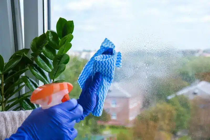 Window cleaning done by a professional