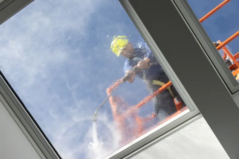 Professional window pressure washing